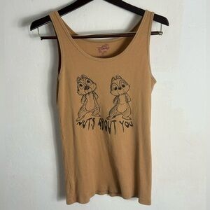 Disney Tan Ribbed Tank Top